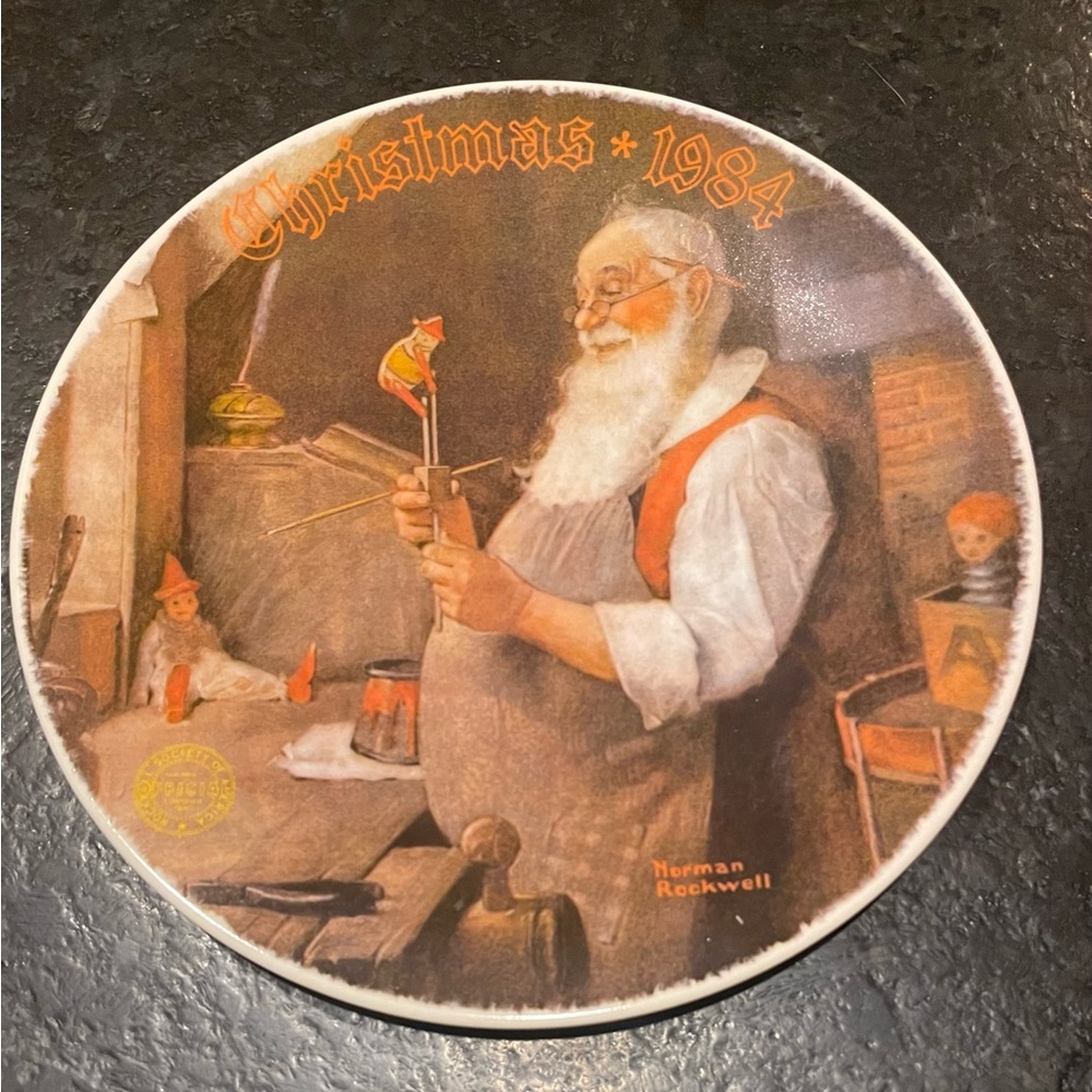 Norman Rockwell 1984 Christmas Plate